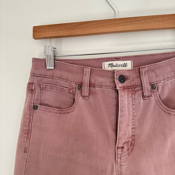 Madewell 9” High Riser Skinny Skinny Crop Jeans in Pink  G1592 - Picture 3 of 8
